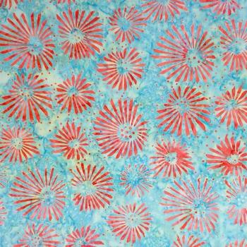 Preview: RED BLUE - Carmine - Batikstoff aus Indonesien